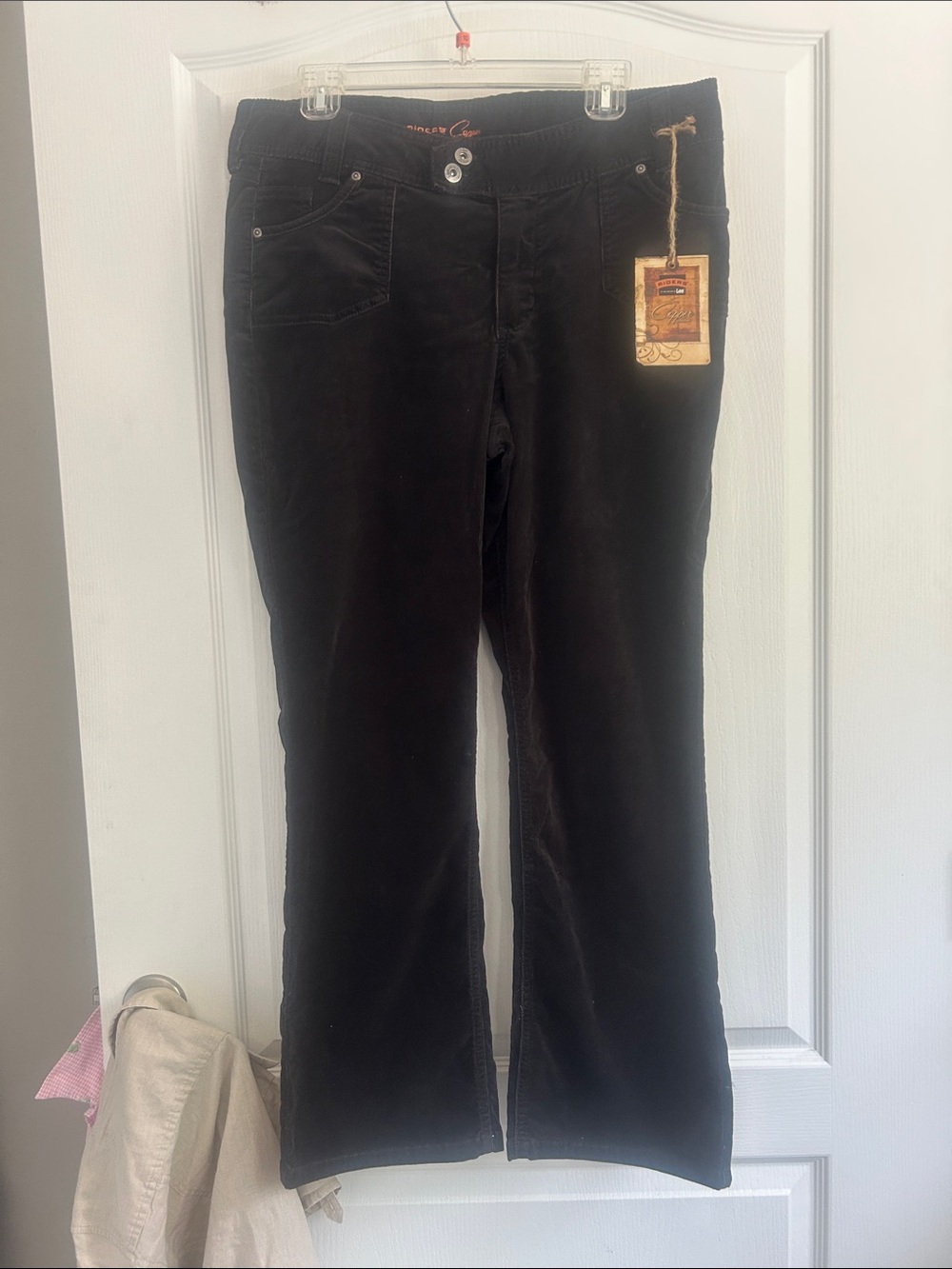 Vintage new Riders copper collection by Lee Black Flare corduroy Jeans 15/16P
